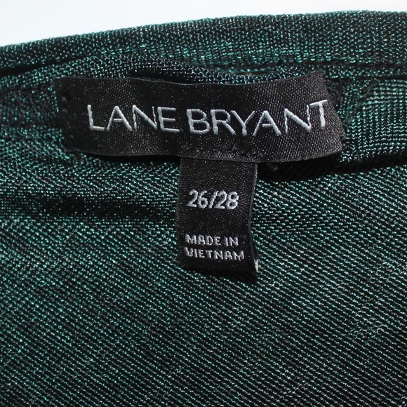 NWOT - 26/28 LB Marled Hunter Green/Black Blouse - Picture 2 of 5